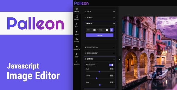 Palleon (v1.8) JavaScript图像编辑器 - 强大的在线图片编辑工具