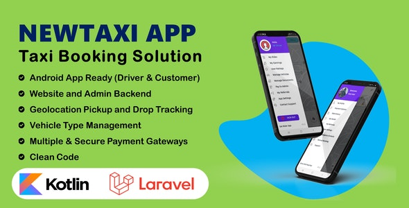 NewTaxi App (v1.4) 在线出租车预订应用，包含管理面板和司机/用户面板