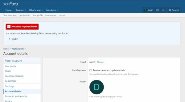 Force Custom User Field Completion (v1.8.6) after Registration or Login – Xenforo 强制用户注册或登录后完善自定义字段