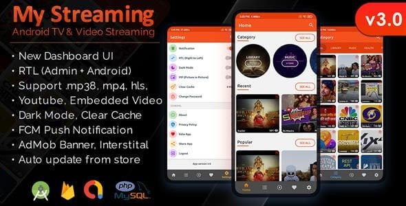 My Streaming (v1.5) 安卓应用带管理面板（支持Android 14）