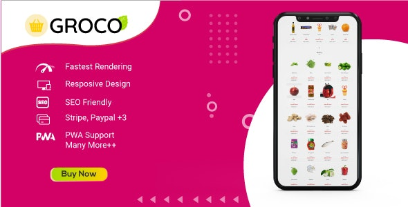 Groco (v1.0.0) Vue Laravel 电子商务系统 - 高效超市购物解决方案