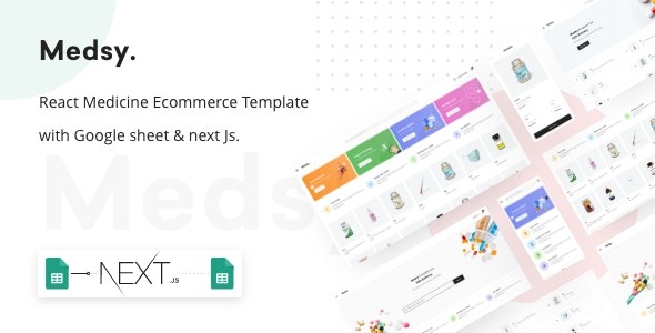 Medsy (v1.5.0) React 医药电商模板 - 集成Google表格与Next JS