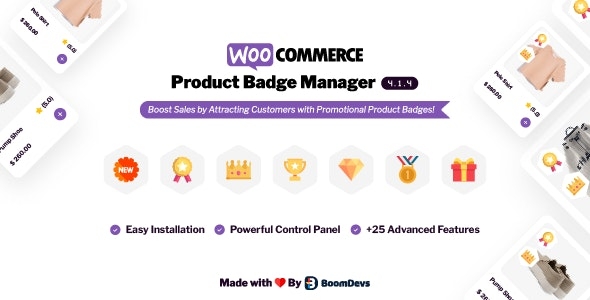 WooCommerce Product Badge Manager v4.1.5 - WooCommerce产品徽章管理插件