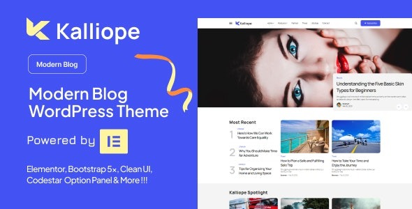 Kalliope (v1.5) 现代博客WordPress主题 - 优雅设计与强大功能