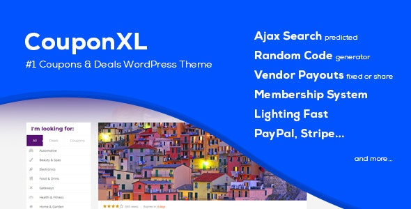 CouponXL (v4.5.0) 优惠券、交易和折扣 WordPress 主题