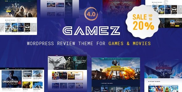 Gamez (v4.3.4) 最佳WordPress游戏、电影和音乐评论主题