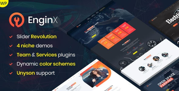 EnginX (v1.4.0) 汽车维修服务WordPress主题