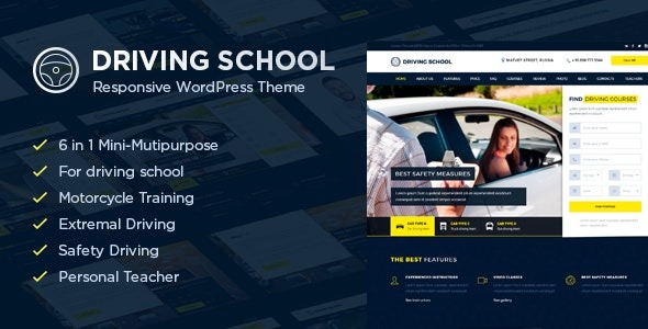 Driving School (v1.4.9) WordPress主题 - 驾校网站建设模板