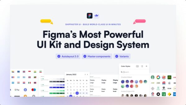 Shipfaster UI (v2.4) Figma UI Kit & Design System - 高效设计工具与UI套件