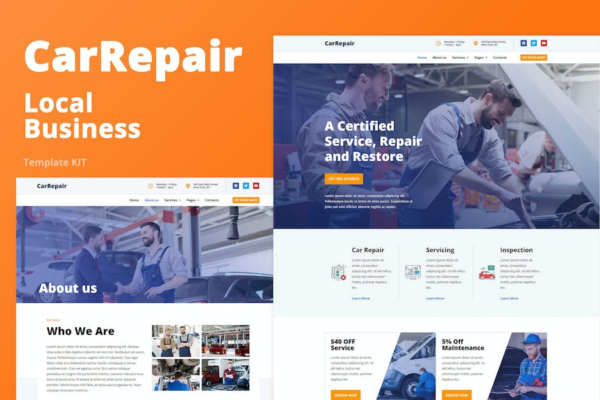 CarRepair - 本地企业Elementor模板套件