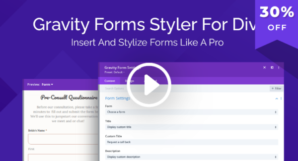 Gravity Forms Styler For Divi v1.0.6 [Wpzone] - Divi的Gravity Forms样式定制工具