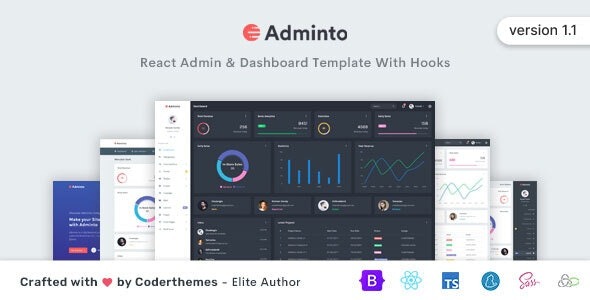 Adminto v.1.1 React Admin & Dashboard Template - 高效React后台管理仪表盘模板