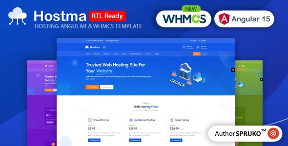Hostma (v1.0.0) 托管Angular和WHMCS模板