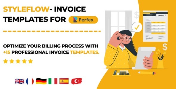 StyleFlow v1.0.0 Invoice Templates For Perfex CRM - Perfex CRM发票模板插件
