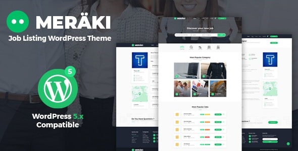 Meraki v1.3 Job Board WordPress Theme - 专业招聘网站WordPress主题