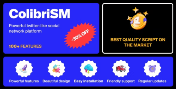 ColibriSM (v1.4.3) 终极PHP现代社交媒体分享平台
