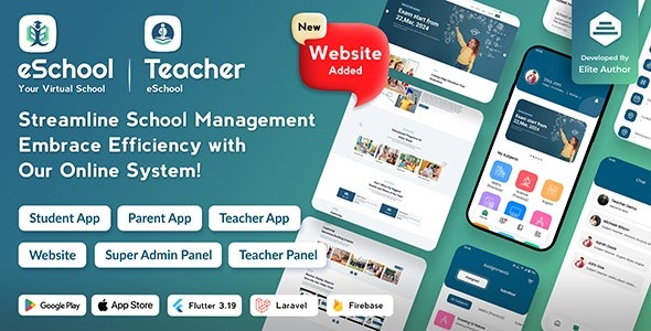 Teacher Flutter App v3.1 eSchool Virtual School Management System - 教育机构管理系统