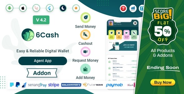 6Cash Agent App v4.3 - 高效现金代理应用解决方案