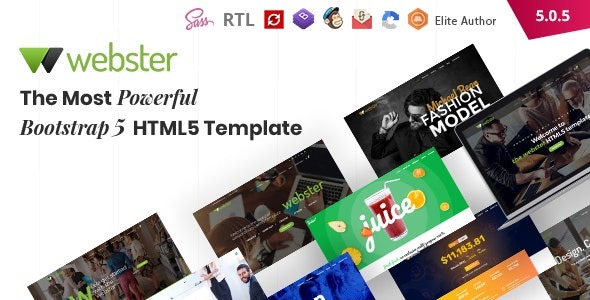 Webster (v5.0.8) 响应式多功能HTML5模板 - 现代网页设计解决方案