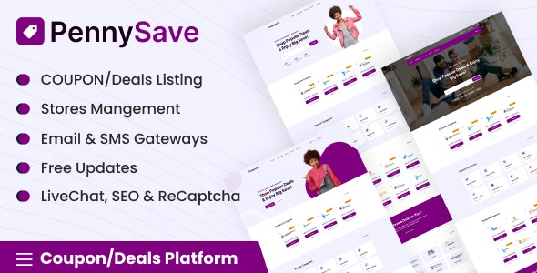PennySave (v2.0) 优惠券/折扣平台 - 打造高效优惠券与折扣交易平台