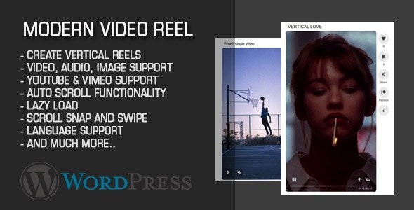 Modern Video Reel v1.0 - 现代视频卷轴WordPress主题