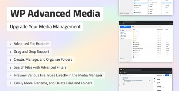 WP Advanced Media v1.0 - WordPress强大的文件管理工具