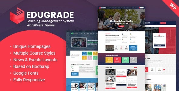 Edugrade v2.0 教育类WordPress主题 - 专为教育机构设计的响应式网站模板