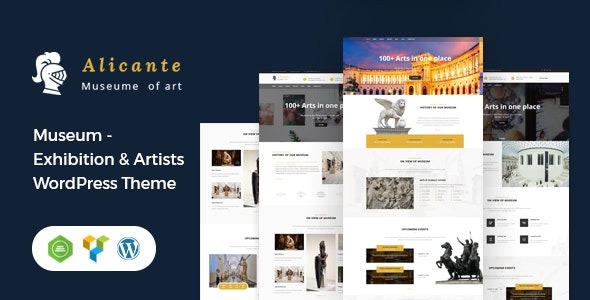 Alicante (v3.0) 博物馆与展览WordPress主题 - 艺术展示与文化遗产网站设计