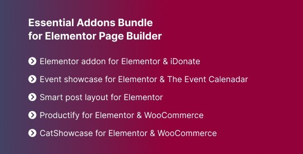 v1.0 Essential Addons Bundle for Elementor Page Builder - Elementor页面构建器必备扩展包