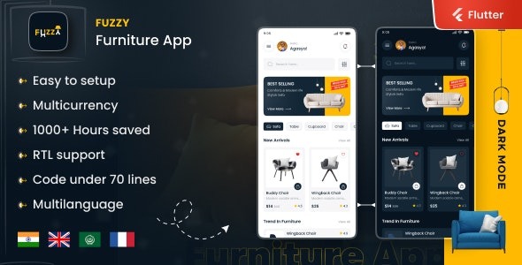 Fuzzy (22 March 2024) Ecommerce Flutter Ui KIt Template - 电子商务Flutter UI套件模板