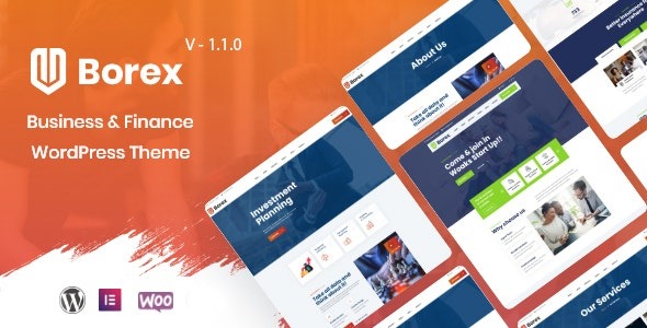 Borex v1.1.3 商业与金融WordPress主题 - 专业企业网站模板
