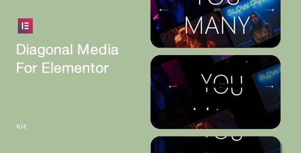 Diagonal Media for Elementor v1.0.1 - 创意斜角媒体元素库