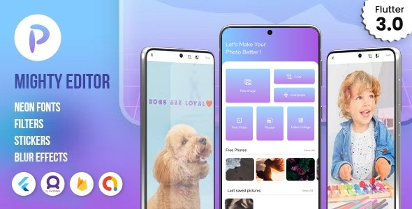 MightyEditor (v3.2.2) Flutter照片编辑器/拼贴应用 - 强大的移动端图片处理工具