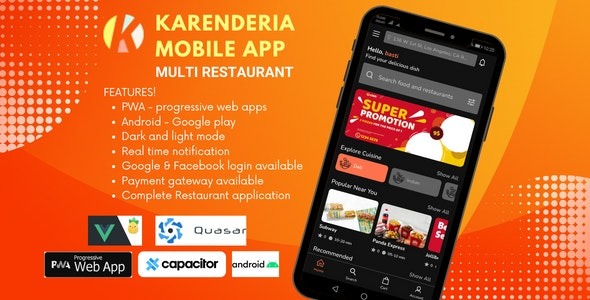 Karenderia Mobile App Multi Restaurant v1.0.6 - 多餐厅移动应用解决方案
