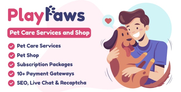 PlayPaws (v1.0) 宠物护理服务和商店WordPress主题