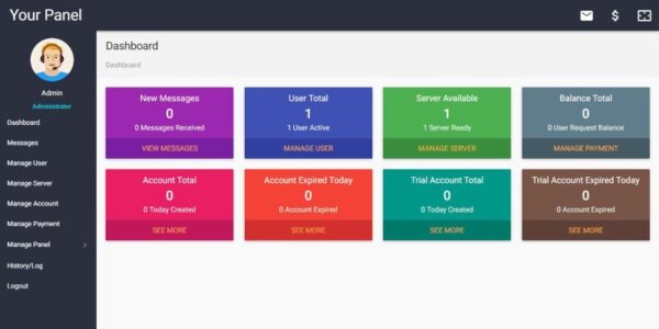 SSH VPN Panel v1.0 Materialize Template - 现代化SSH VPN控制面板模板