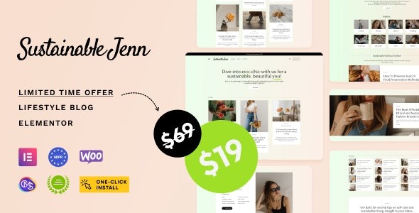 Sustainable Jenn v1.0.1 环保生活方式博客WordPress主题