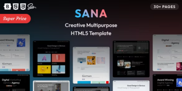Sana (v1.1) 创意多功能HTML5模板 - 响应式设计与现代风格
