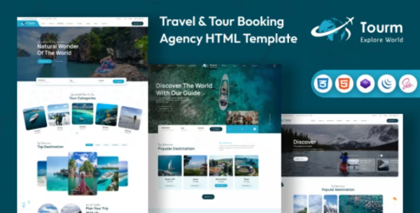 Tourm v1.0 旅游预订机构HTML模板 - 专业旅行与旅游预订解决方案