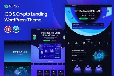 Cryco (v1.0) ICO & Crypto 加密货币着陆页WordPress主题