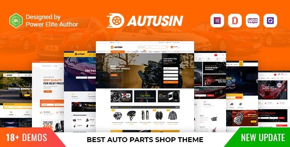 Autusin (v2.8.5) 汽车配件和汽车用品商店Elementor WooCommerce WordPress主题