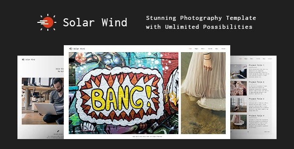 SolarWind v1.4.1 摄影WordPress主题 - 专业摄影网站设计
