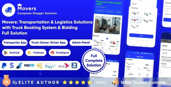 Movers v1.1 在线货物、卡车预订与物流运输服务完整解决方案