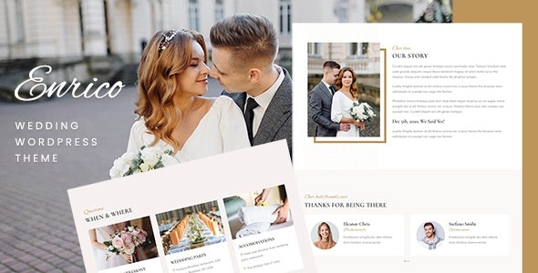 Enrico (v1.0) 婚礼WordPress主题 - 浪漫婚礼网站设计