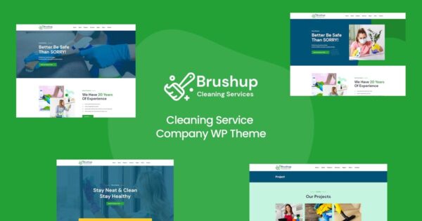 Brushup (v1.0) 清洁服务公司WordPress主题 - 专业清洁服务网站模板