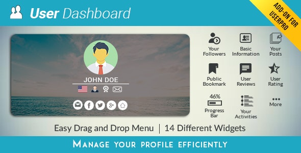 UserPro Dashboard v3.7 - 用户个人中心仪表盘WordPress插件