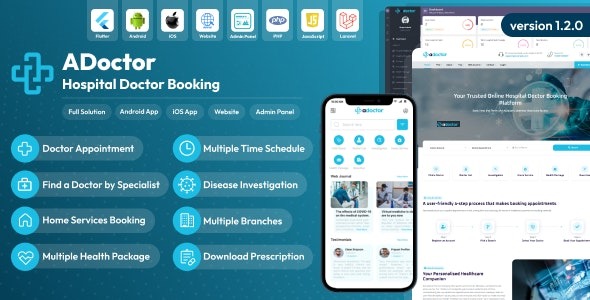 ADoctor v1.4.0 医院医生预约安卓和iOS应用 | 网站 | 管理面板