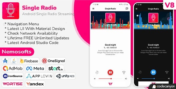 Android Radio v9.0 Single Radio Streaming App - 单电台流媒体应用