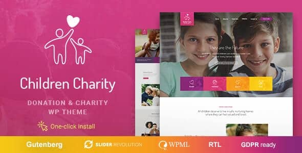 Children Charity (v1.2.5) 非营利组织与慈善机构WordPress主题，支持捐赠功能