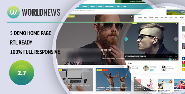 WorldNews (v2.5) Magazine RTL Responsive WordPress Blog\\Magazine - 世界新闻杂志RTL响应式WordPress博客\\杂志主题